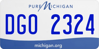 MI license plate DGO2324