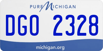 MI license plate DGO2328