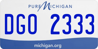 MI license plate DGO2333
