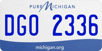 MI license plate DGO2336