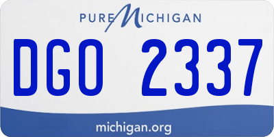 MI license plate DGO2337