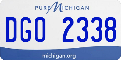 MI license plate DGO2338