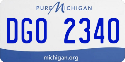 MI license plate DGO2340
