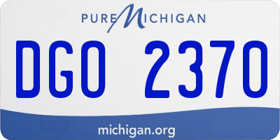 MI license plate DGO2370
