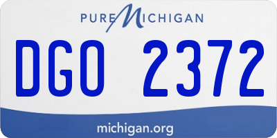 MI license plate DGO2372