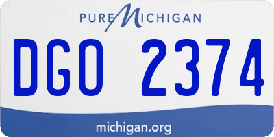 MI license plate DGO2374