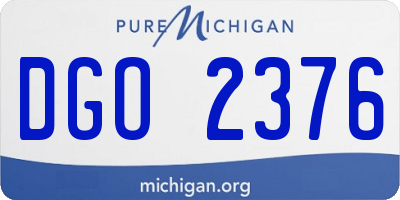 MI license plate DGO2376