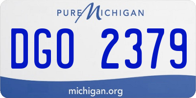 MI license plate DGO2379