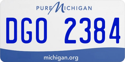 MI license plate DGO2384