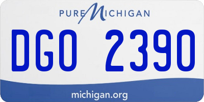 MI license plate DGO2390