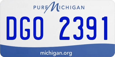 MI license plate DGO2391