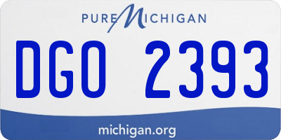 MI license plate DGO2393