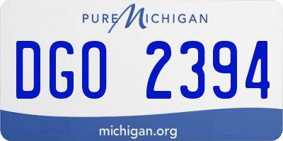 MI license plate DGO2394
