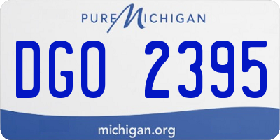 MI license plate DGO2395