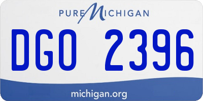 MI license plate DGO2396