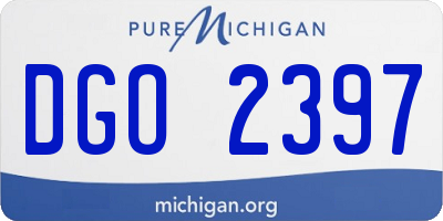 MI license plate DGO2397