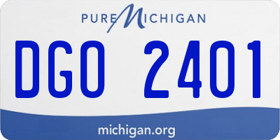 MI license plate DGO2401