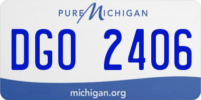 MI license plate DGO2406