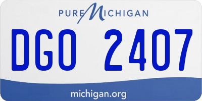 MI license plate DGO2407
