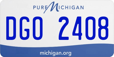 MI license plate DGO2408