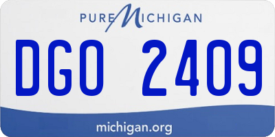 MI license plate DGO2409