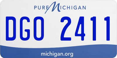 MI license plate DGO2411