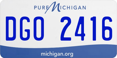 MI license plate DGO2416