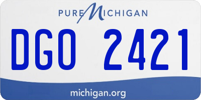 MI license plate DGO2421
