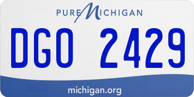 MI license plate DGO2429
