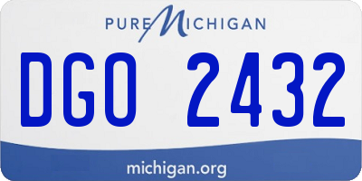 MI license plate DGO2432