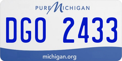 MI license plate DGO2433