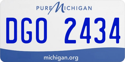 MI license plate DGO2434