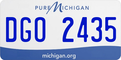 MI license plate DGO2435