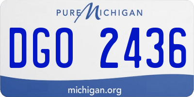 MI license plate DGO2436