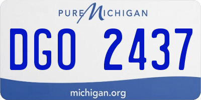 MI license plate DGO2437