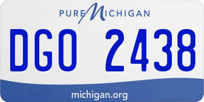 MI license plate DGO2438