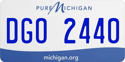 MI license plate DGO2440