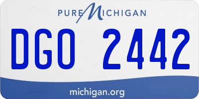 MI license plate DGO2442