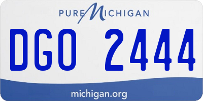 MI license plate DGO2444