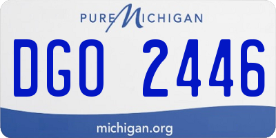 MI license plate DGO2446