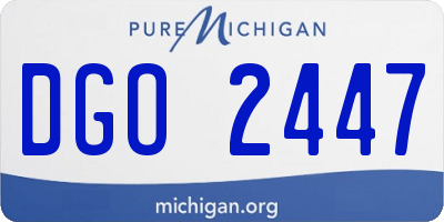 MI license plate DGO2447