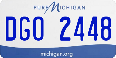 MI license plate DGO2448