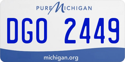 MI license plate DGO2449