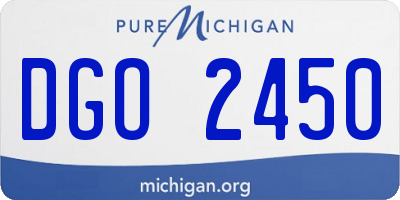 MI license plate DGO2450