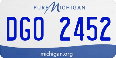 MI license plate DGO2452