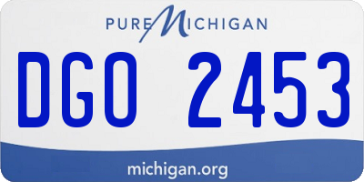 MI license plate DGO2453