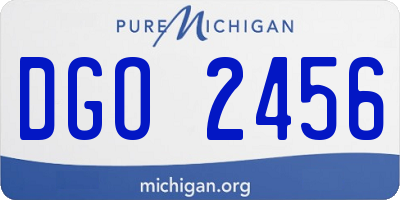 MI license plate DGO2456