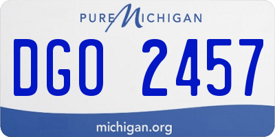 MI license plate DGO2457