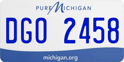 MI license plate DGO2458