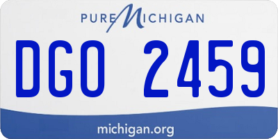 MI license plate DGO2459